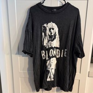 H&M Blondie Charcoal Graphic Tee Size Large Oversized